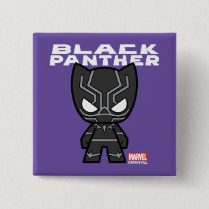 Macaron Carré 5 Cm Cute Mini Black Panther