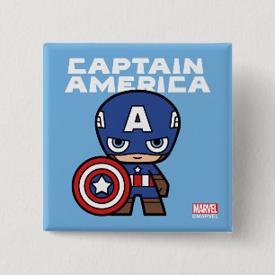 Macaron Carré 5 Cm Cute Mini Captain America