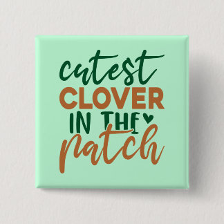 Macaron Carré 5 Cm Cutest Clover in The Patch St Patrick's-60863