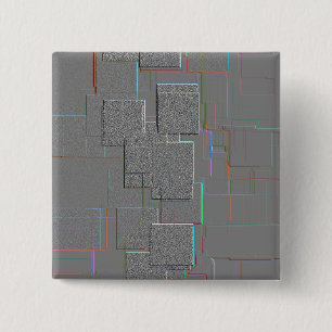 Macaron Carré 5 Cm "Cyber gothique" Art géométrique