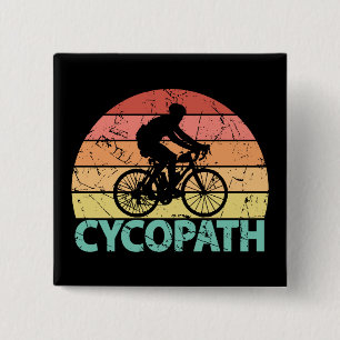 Macaron Carré 5 Cm Cyclisme amusant Cycopath