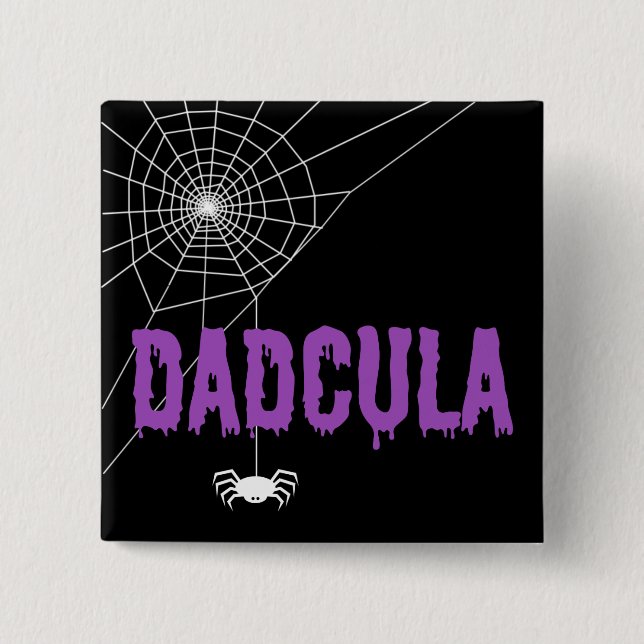 Macaron Carré 5 Cm Dadcula Purple Driple Police Spider Web (Devant)
