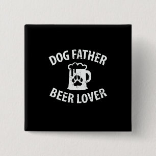 Macaron Carré 5 Cm Daddy Gift Dog Father Beer Lover