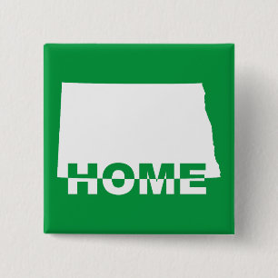 Macaron Carré 5 Cm Dakota du Nord Accueil Éloigné de la broche d'insi