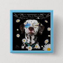 Dalmate de chocolat d'amour de paix