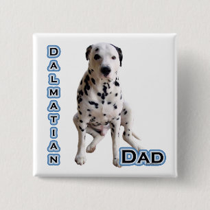 Macaron Carré 5 Cm Dalmatien Papa 4 - Bouton