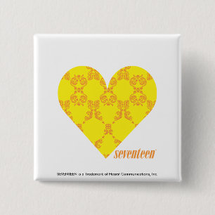Macaron Carré 5 Cm Damassé 4 jaune-orange