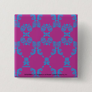 Macaron Carré 5 Cm Damassé Aqua-Pourpre