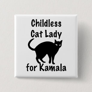 Macaron Carré 5 Cm Dame de chat sans enfant pour Kamala