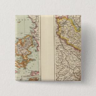 Macaron Carré 5 Cm Danemark, Alsace Lorraine, Palatinat