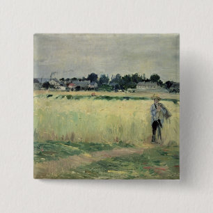 Macaron Carré 5 Cm Dans le Wheatfield chez Gennevilliers, 1875