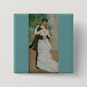 Macaron Carré 5 Cm Danse dans la ville de Pierre-Auguste Renoir (1883
