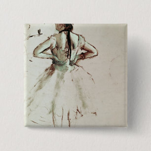 Macaron Carré 5 Cm Danseur d'Edgar Degas vu du dos