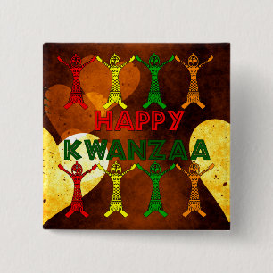 Macaron Carré 5 Cm Danseurs de Kwanzaa