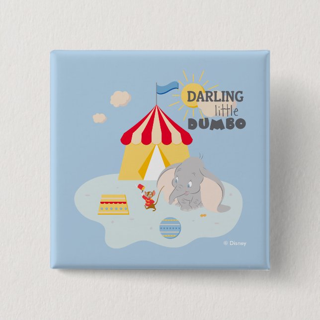 Macaron Carré 5 Cm Darling Little Dumbo & Timothy (Devant)