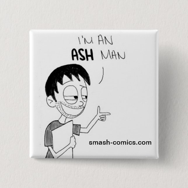 Macaron Carré 5 Cm De bouton étrange de client (Devant)