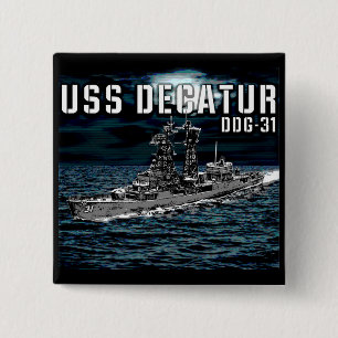 Macaron Carré 5 Cm Décatur, destroyer de missiles guidés
