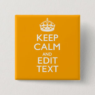 Macaron Carré 5 Cm Décor Jaune De La Circulation Gardez Le Calme Et V