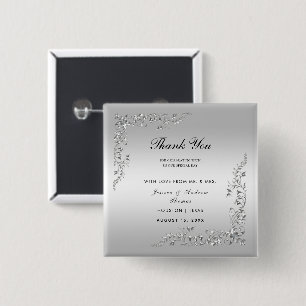 Macaron Carré 5 Cm Décoration de mariage en argent