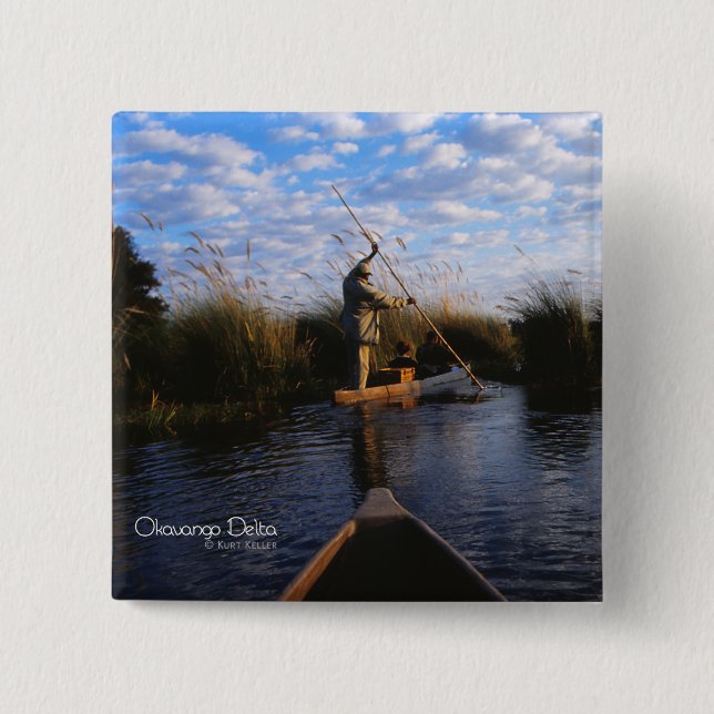 Macaron Carré 5 Cm Delta d'Okavango (Devant)