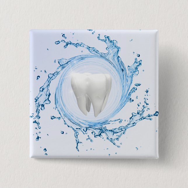 Macaron Carré 5 Cm Dentiste Dental Dental Dental Water Professionnel (Devant)