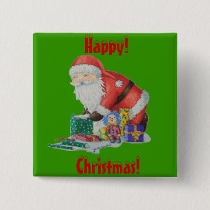 Macaron Carré 5 Cm des sants enveloppant cadeaux et jouets pour noël