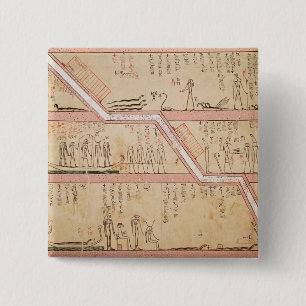 Macaron Carré 5 Cm Descente du sarcophage dans la tombe