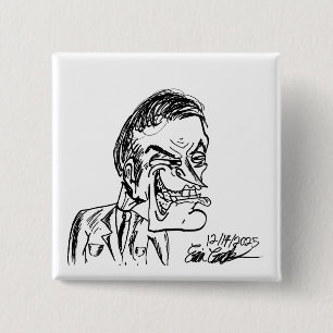 Macaron Carré 5 Cm dessin animé de méchant flippant