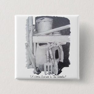 Macaron Carré 5 Cm Dessin toujours de la vie des outils de jardin