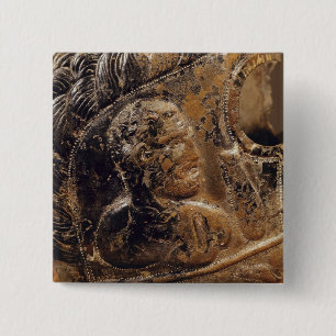 Macaron Carré 5 Cm Détail du masque d'un gladiateur