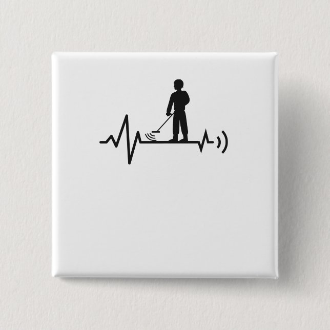 Macaron Carré 5 Cm Détecteur de détecteur de métal Détectoriste (Devant)