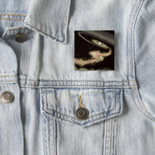 Macaron Carré 5 Cm Deux Exoplanètes Géantes De Gaz Orbitant Une Jeune