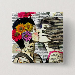 Macaron Carré 5 Cm Deux femmes amoureuses   Pride Kiss