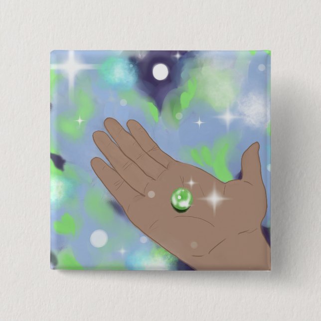 Macaron Carré 5 Cm Digital Art Button (Devant)