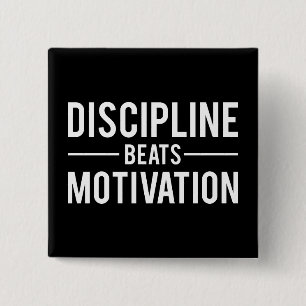 Macaron Carré 5 Cm Discipline bat Motivation - Inspiration