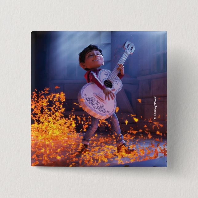 Macaron Carré 5 Cm Disney Pixar Coco | Miguel - Véritable Musicien (Devant)