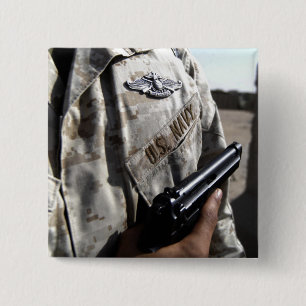 Macaron Carré 5 Cm Dispositif de guerre de la flotte