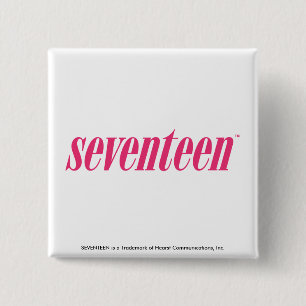 Macaron Carré 5 Cm Dix-sept Logo-Magenta