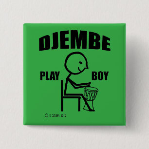 Macaron Carré 5 Cm Djembe Play Boy