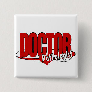 MACARON CARRÉ 5 CM DOCTEUR PATHOLOGIST DE LOGO