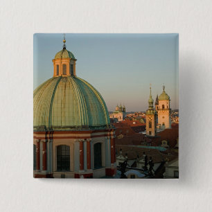 Macaron Carré 5 Cm Dôme de l'église Saint-François, Prague, Républiqu