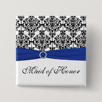 Domestique blanche de damassé de noir bleu de Pin