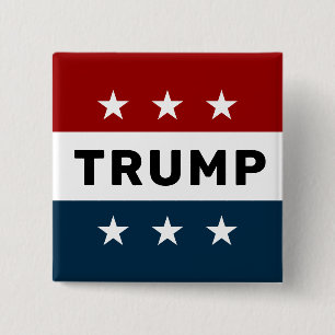 Macaron Carré 5 Cm Donald Trump 2024 Classic Star Pinback