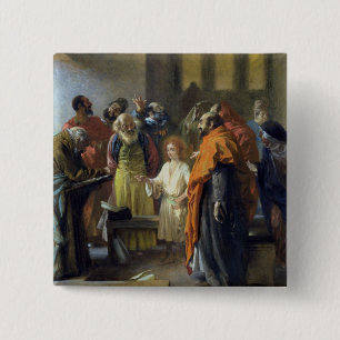 Macaron Carré 5 Cm Douze-année vieux Jésus dans le temple, 1851