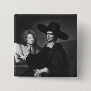 Macaron Carré 5 Cm Dr. Richard Busby gravé par James Masson