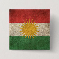 Drapeau affligé par cru du Kurdistan