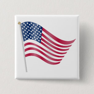 MACARON CARRÉ 5 CM DRAPEAU AMÉRICAIN