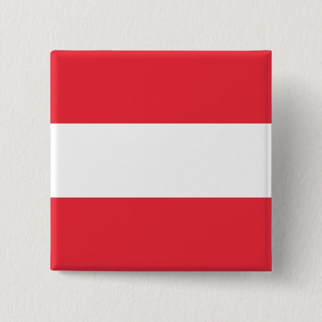 Macaron Carré 5 Cm Drapeau Autriche (Autriche) (Devant)