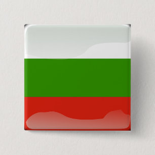 Macaron Carré 5 Cm Drapeau brillant bulgare