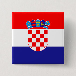 Macaron Carré 5 Cm Drapeau Croatie